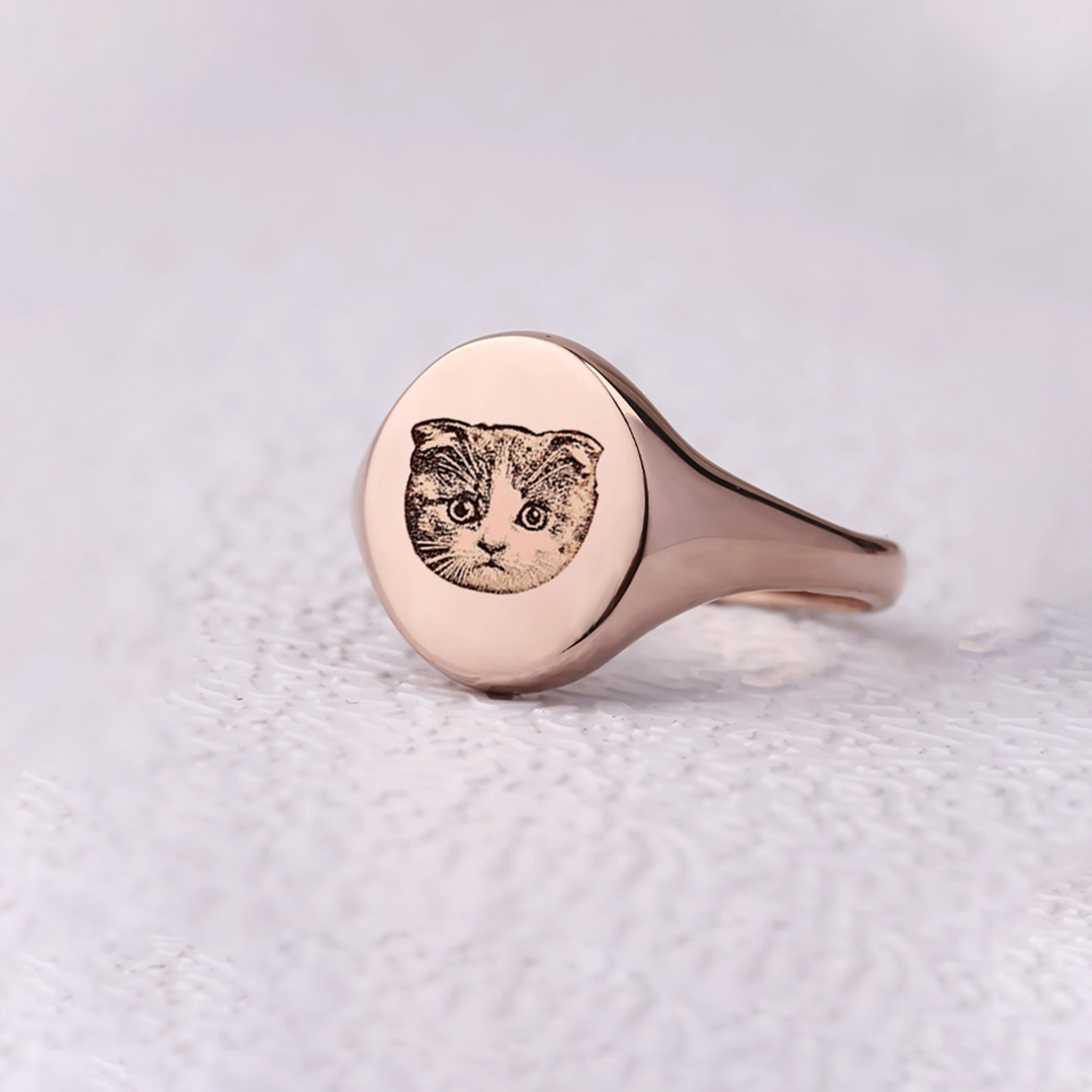 To My Furbaby in Heaven-Personalised Engraved Pet Portrait Ring