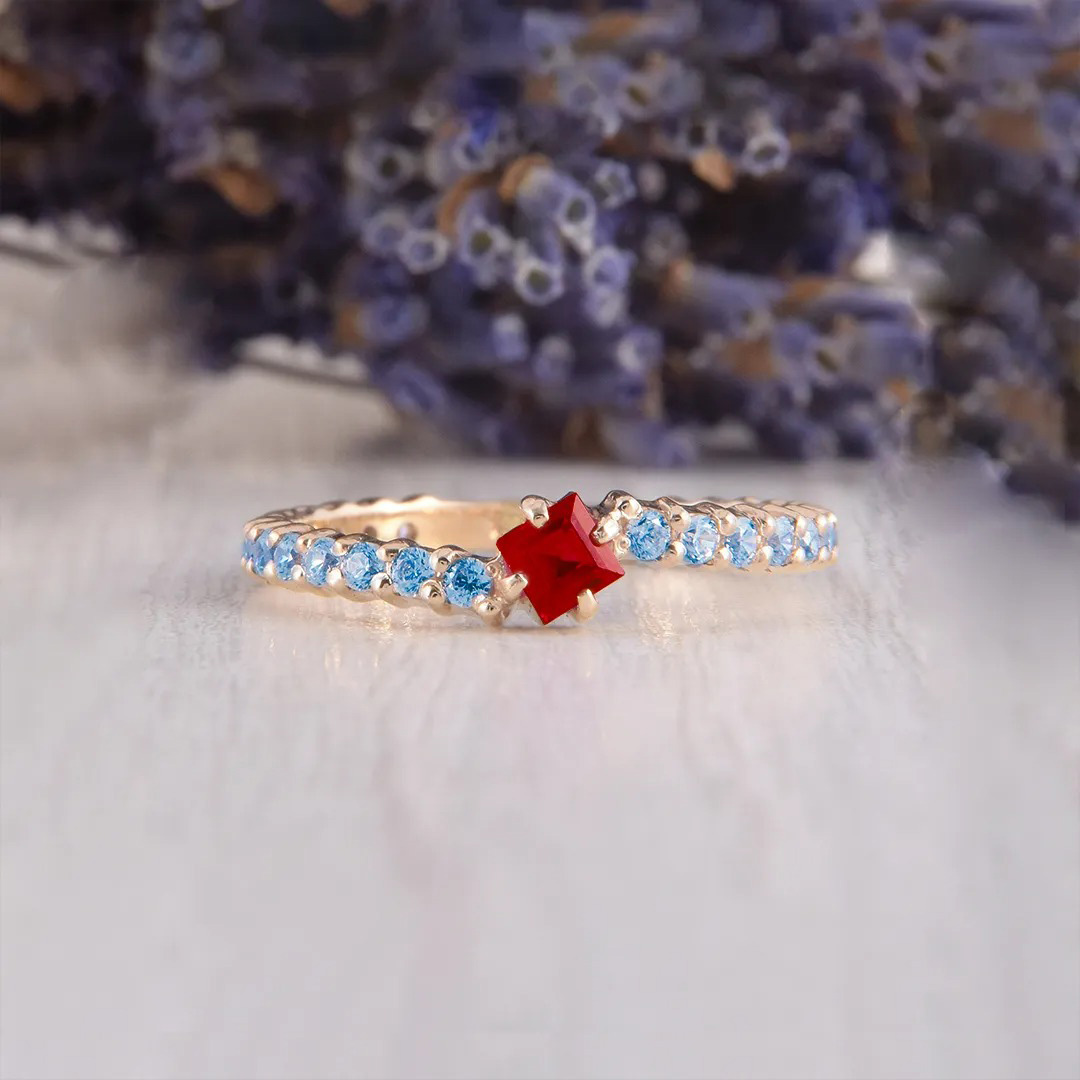 DIABETES AWARENESS-Burning Blue Strength Ring