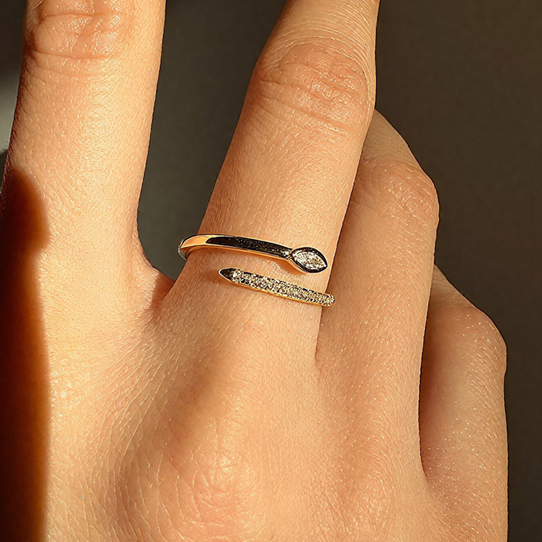 It is ok to not be ok-Marquise open ring