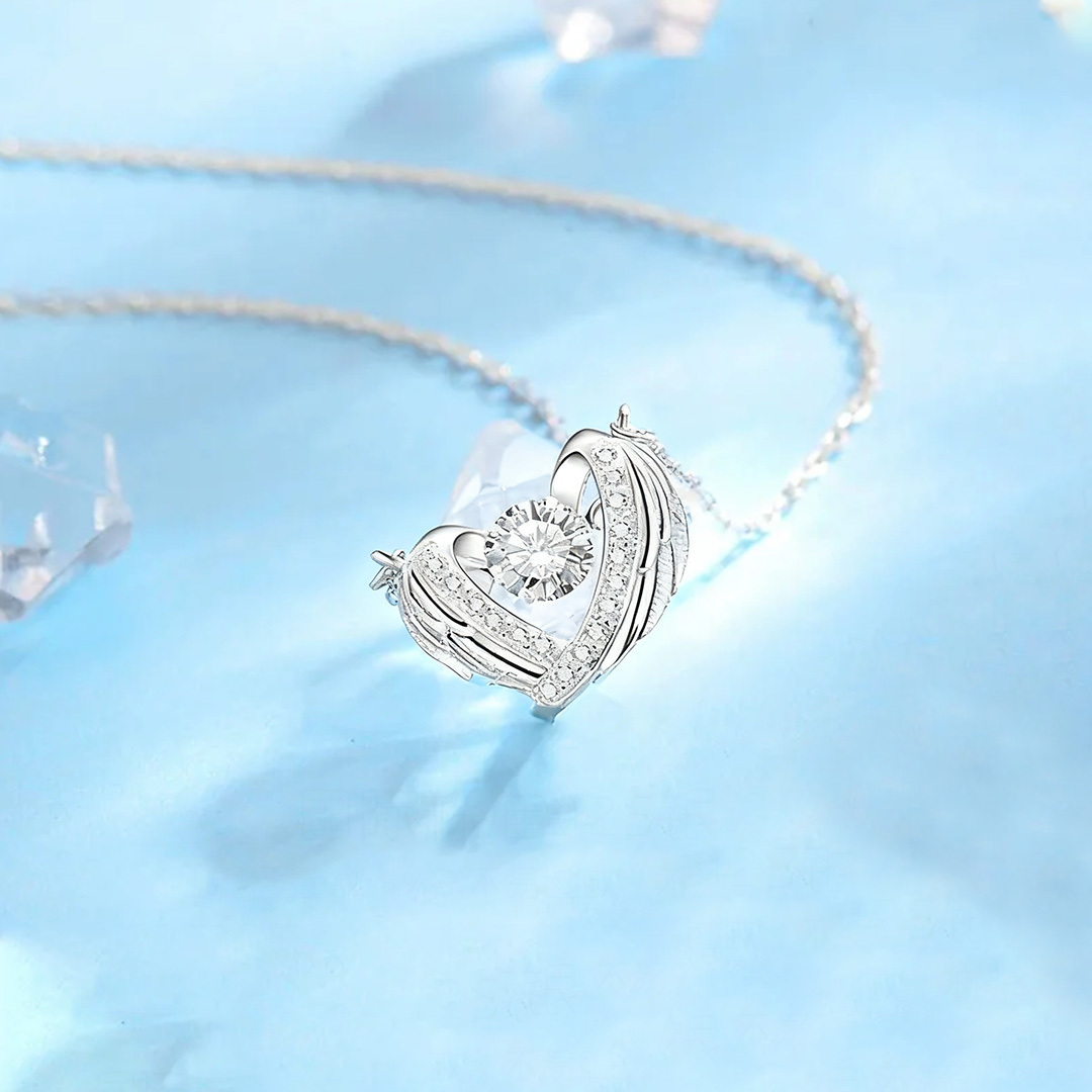 For Memorial-Guardian Heart Wings Necklace