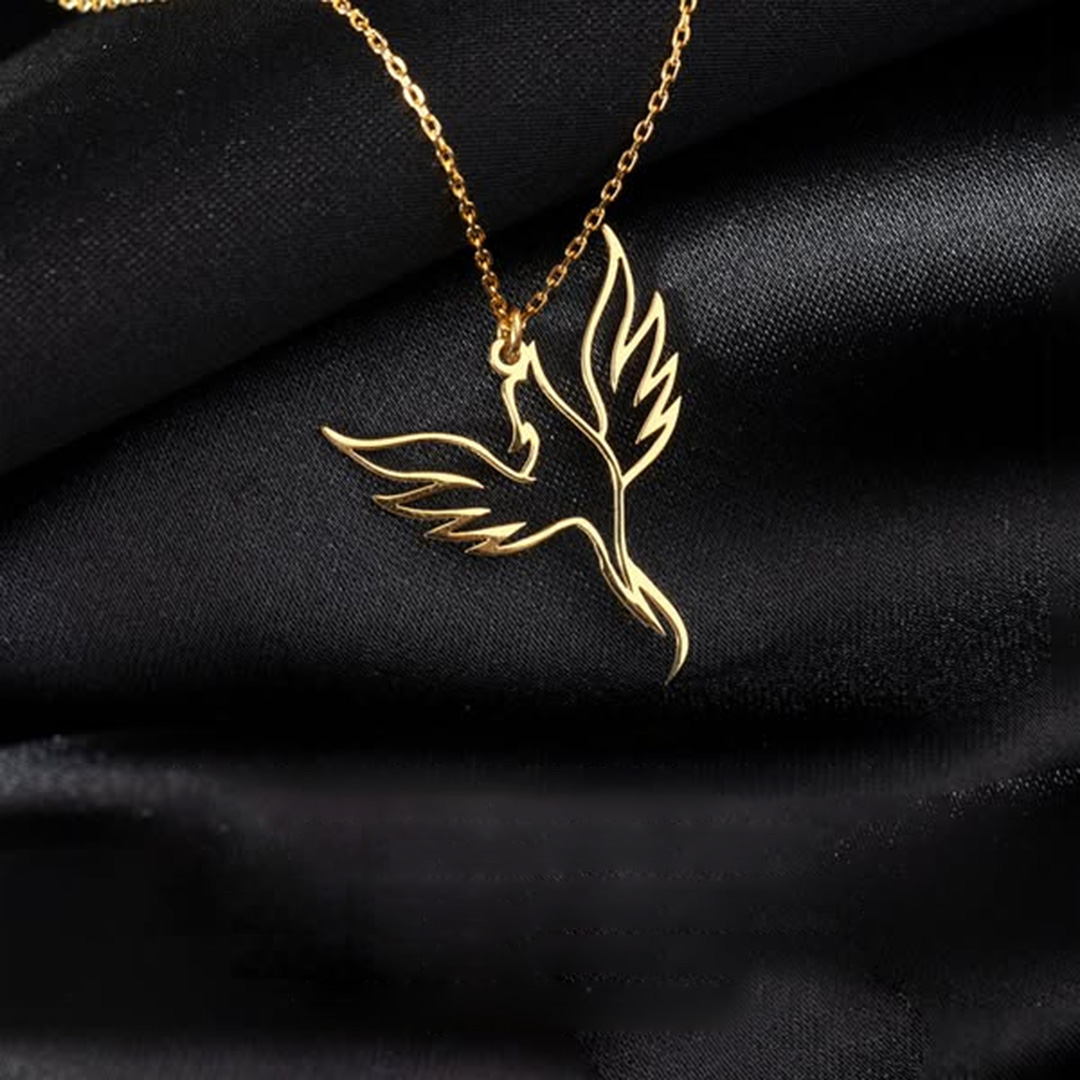 Fight Like A Phoenix Breast Cancer Awareness Fire Bird Necklace