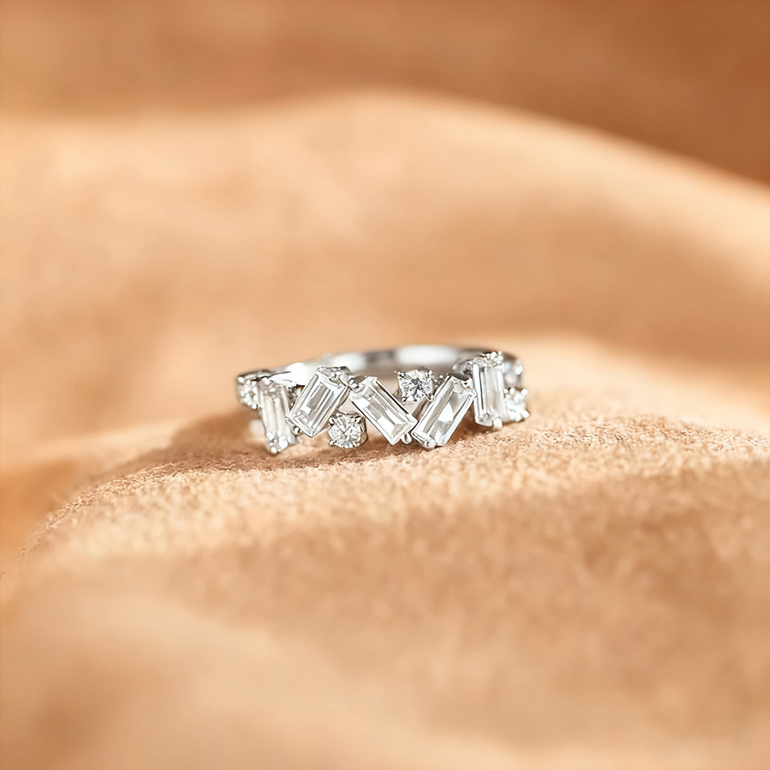 Lung Cancer Awareness- I Wear White For Myself Diamond Ring