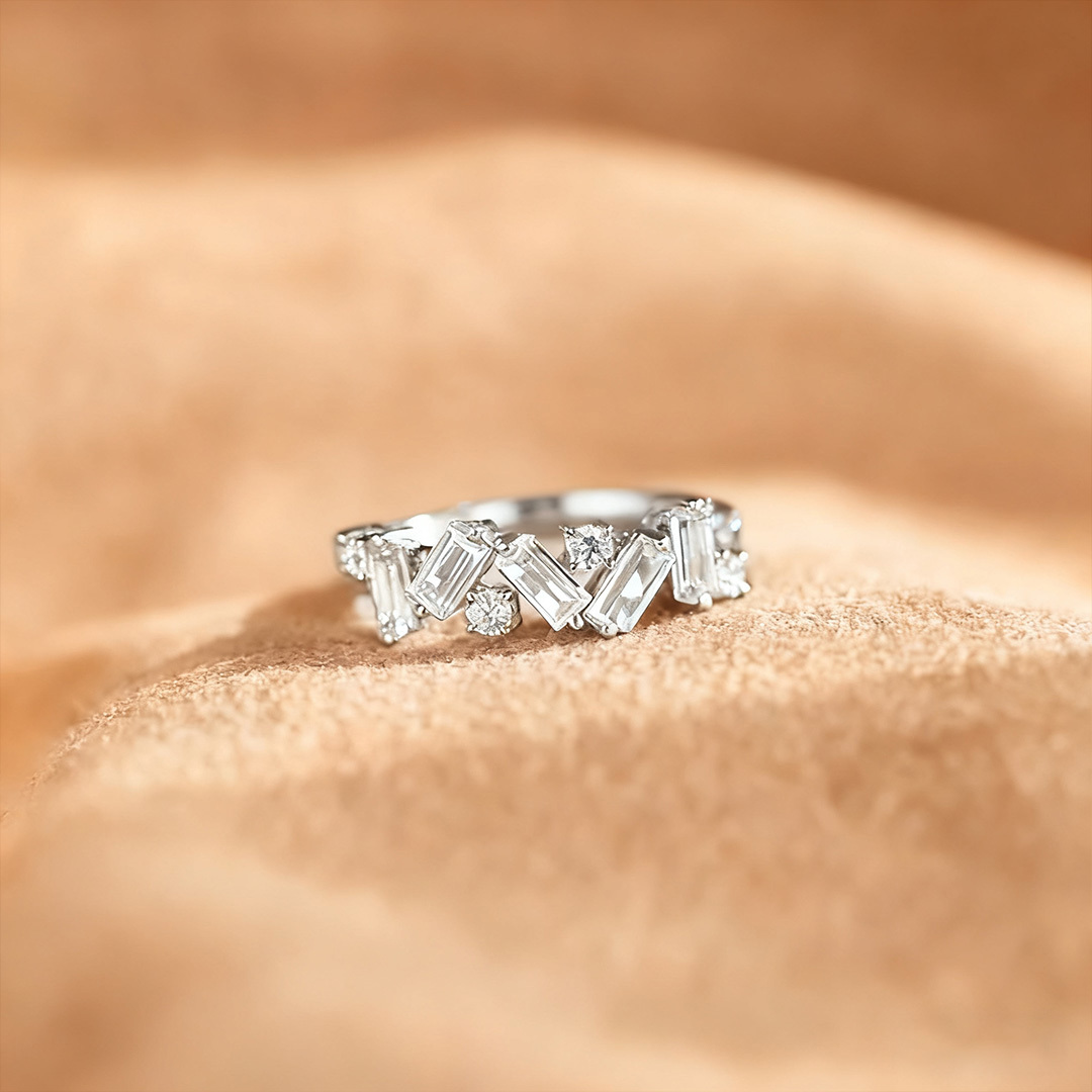 Lung Cancer Awareness- I Wear White For Myself Diamond Ring