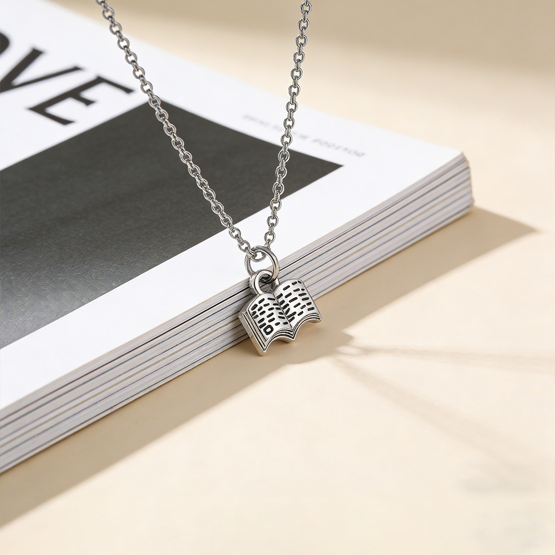 Open Book Necklace