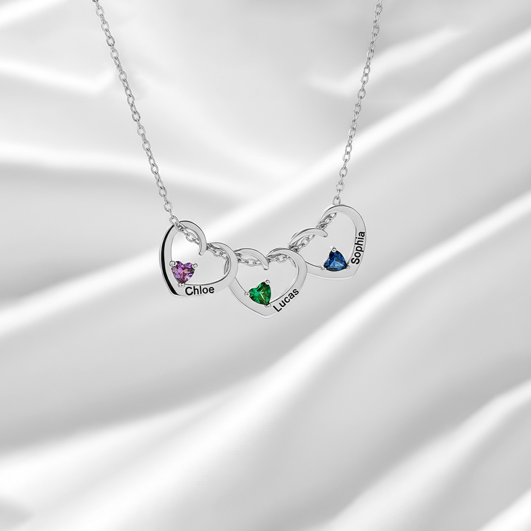 For Mother - Families Keepsakes Name Birthstone Custom Necklace