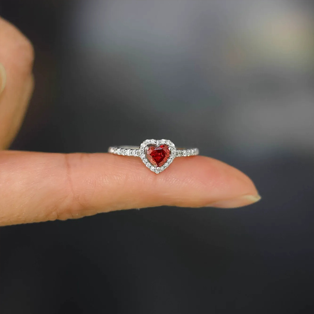 Heart Health Awareness-Red Heart Shaped Ring