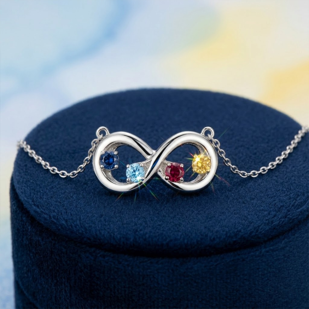 Autism Awareness Four Color Infinity Necklace