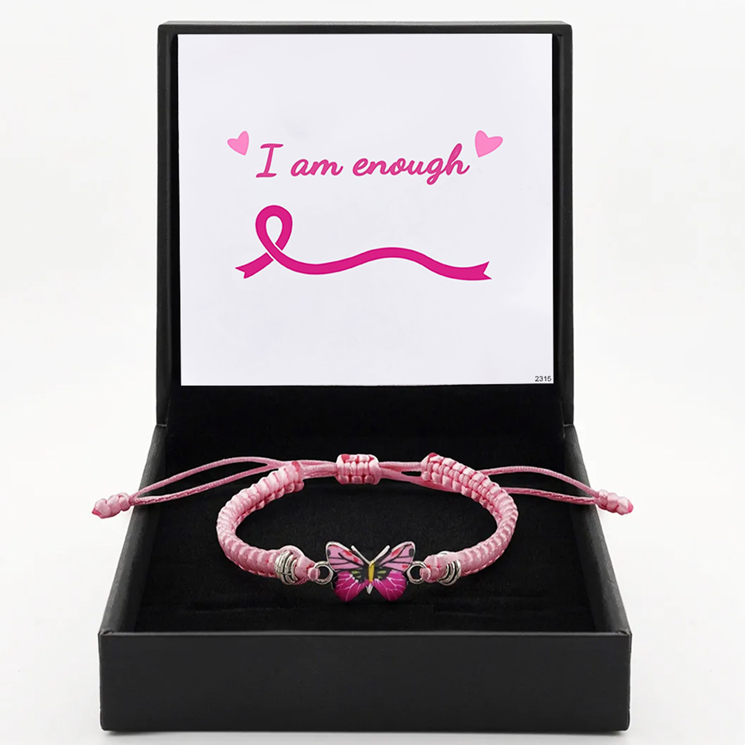 Breast Cancer Awareness Butterfly Bracelet