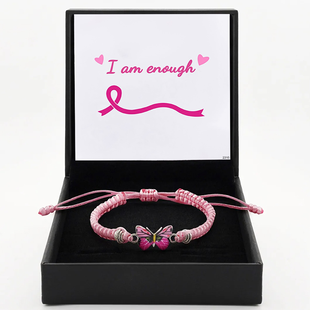 Breast Cancer Awareness Butterfly Bracelet