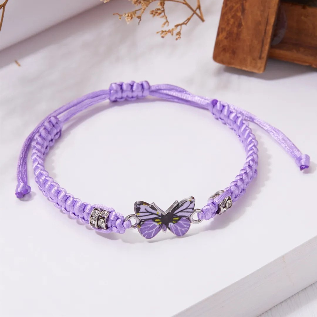 Alzheimer Dementia Awareness Butterfly Bracelet