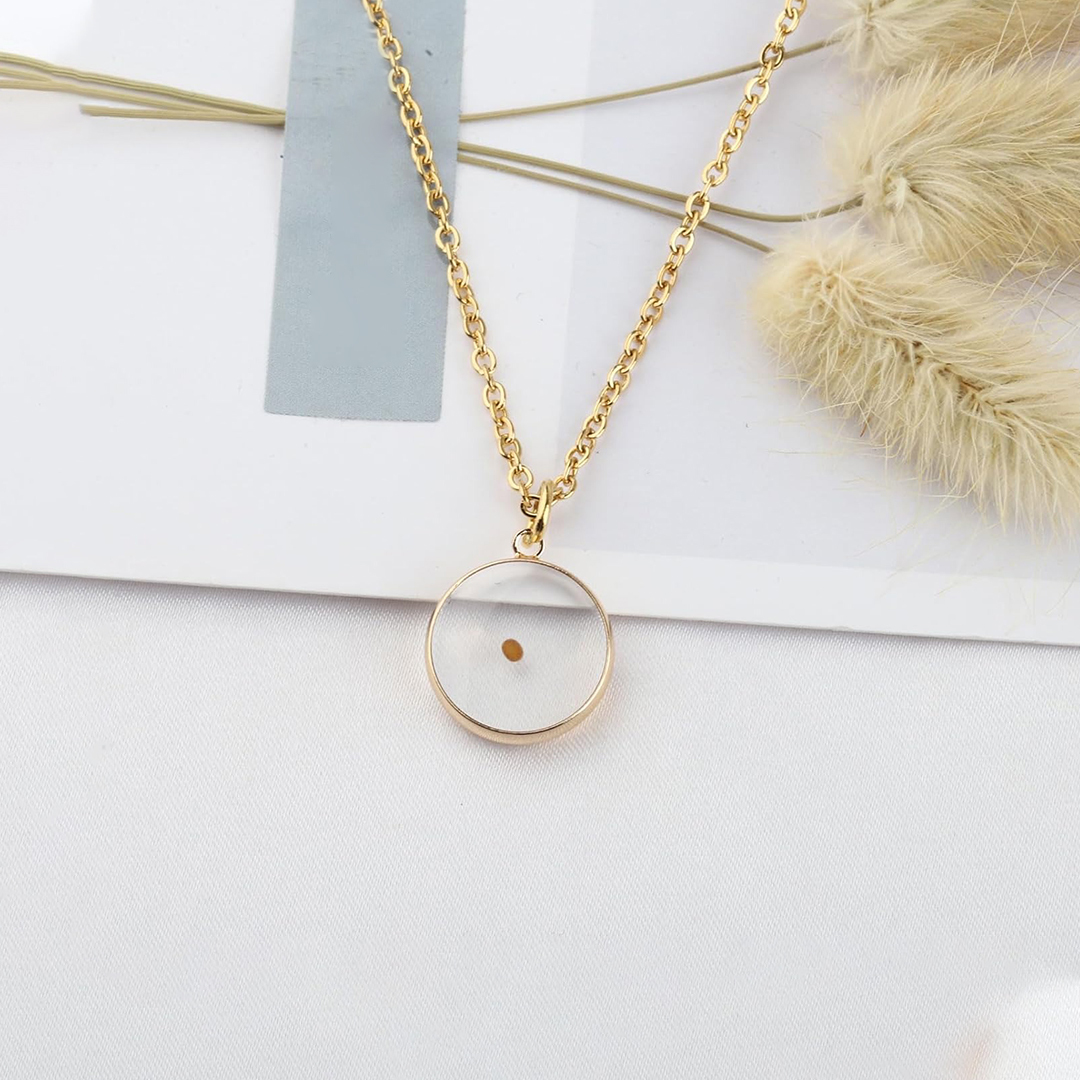 Miscarriage gift, round pendant necklace for mother, comfort memorial loss female sympathy inspirational jewelry
