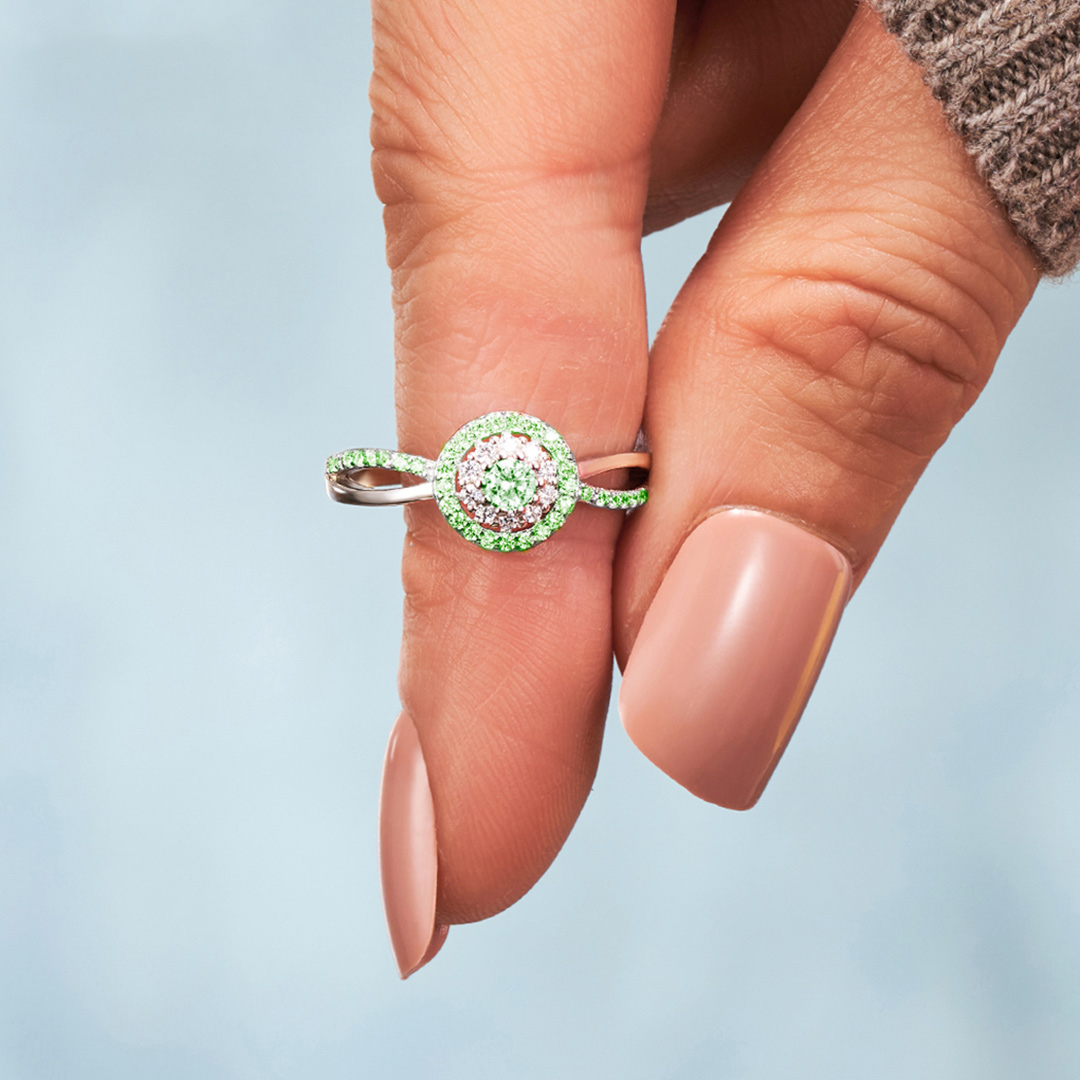 I will be with you forever-Green Circle Ring