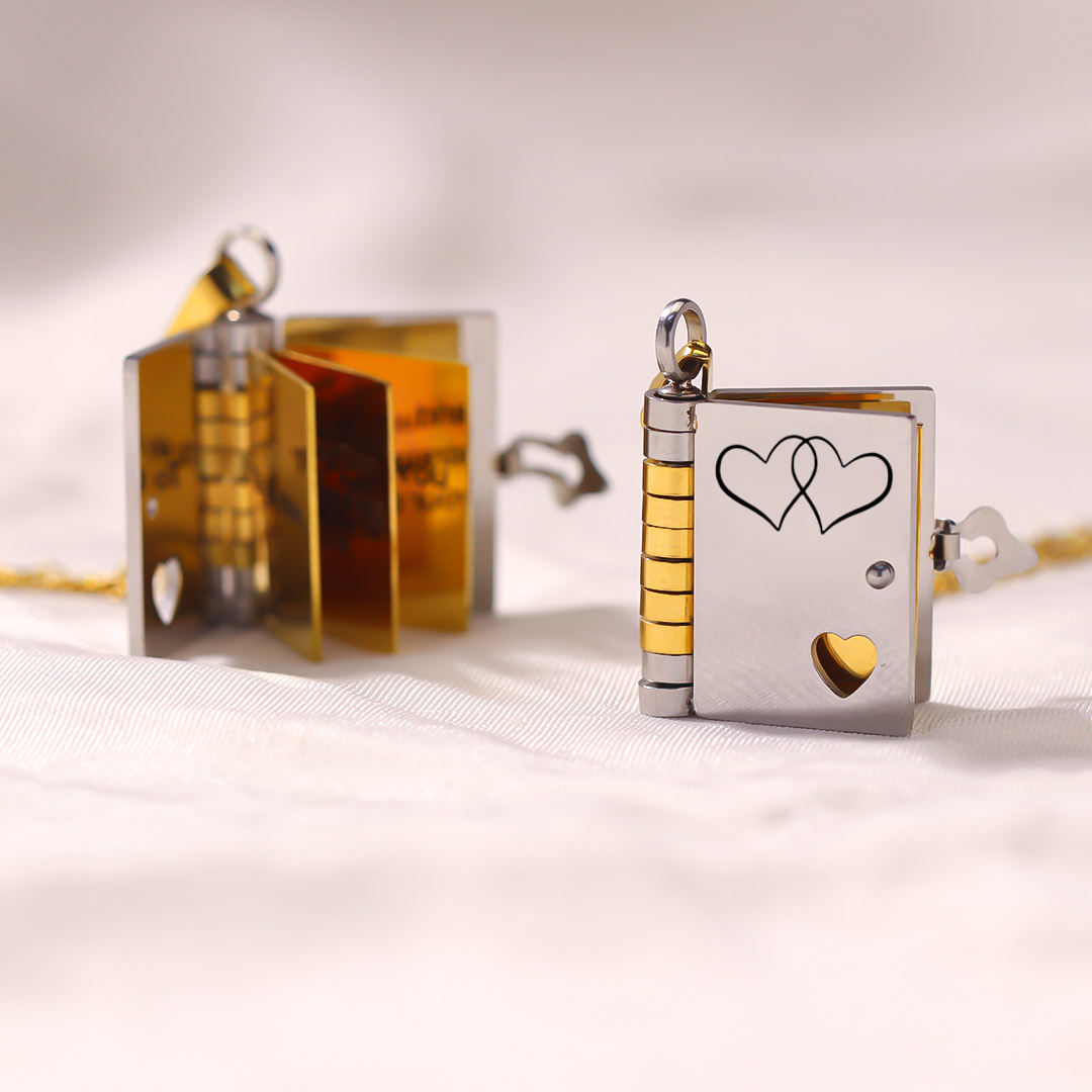 To my daughter-in-law Book necklace