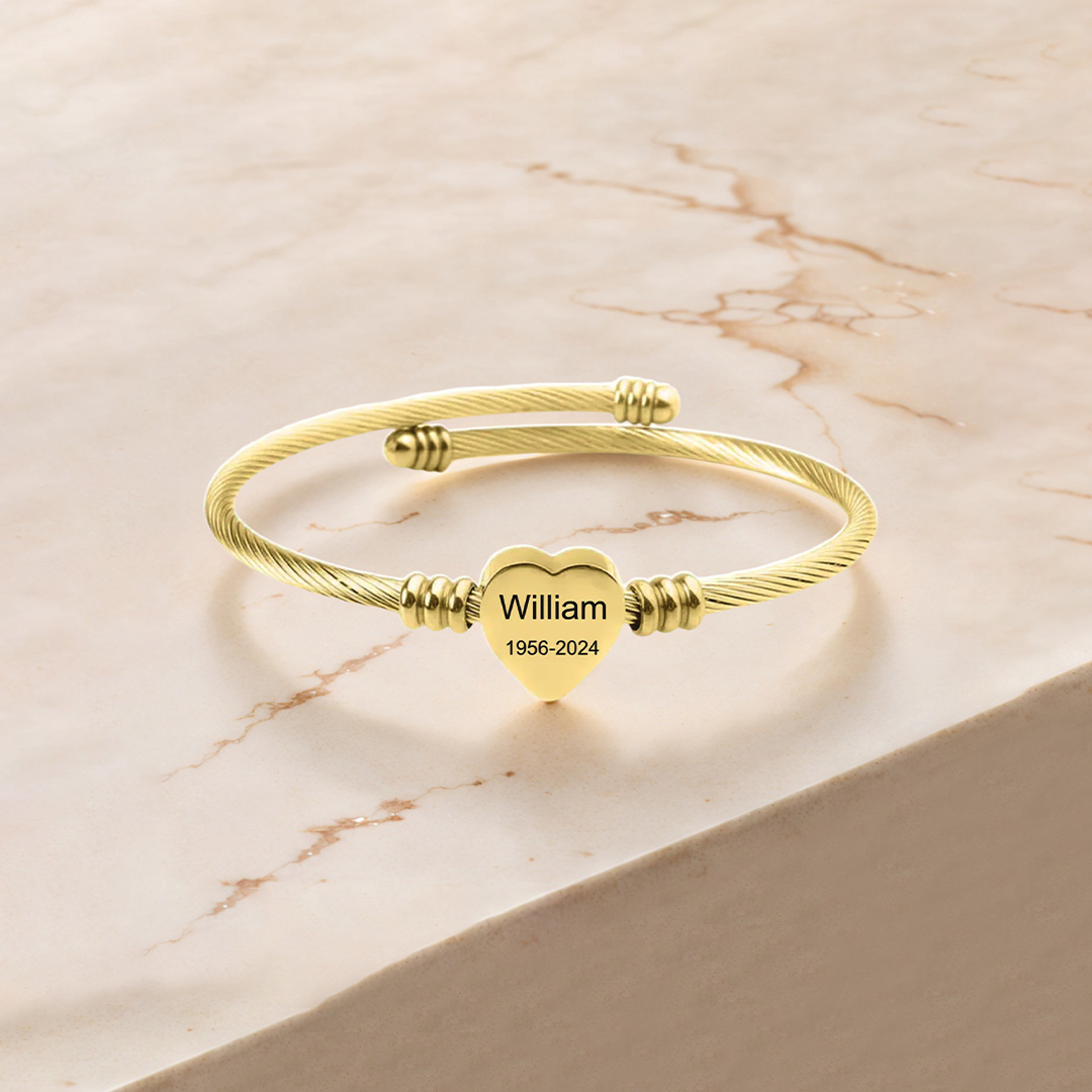 For Memorial - Missing you always Custom Name and Date Bracelet