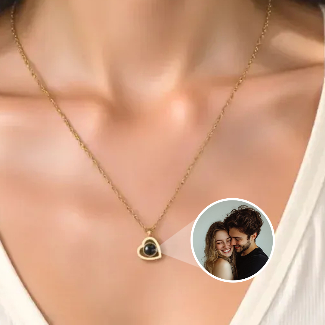 Personalized Heart Photo Necklace