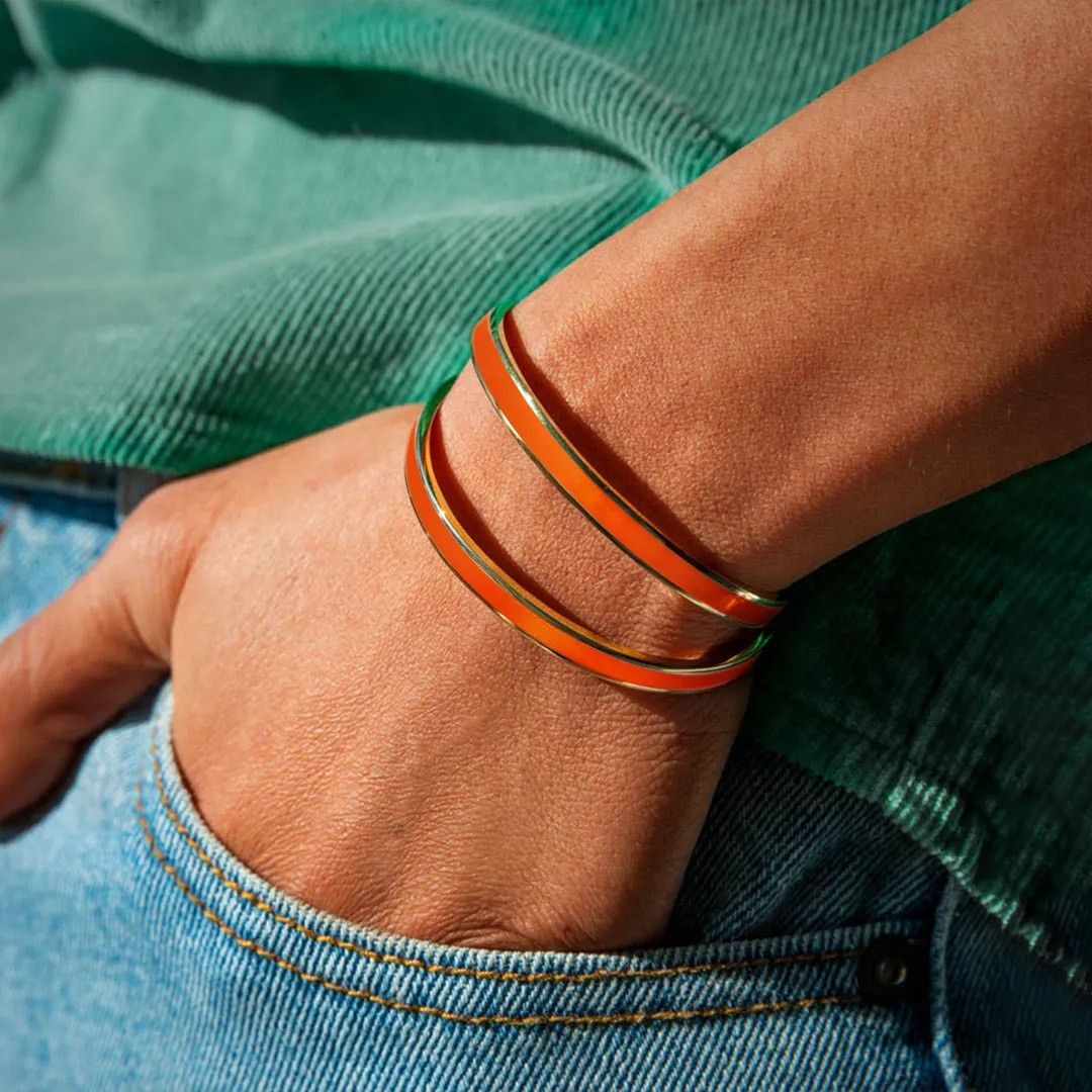 Multiple Sclerosis Awareness-For Myself Orange Color Bangle
