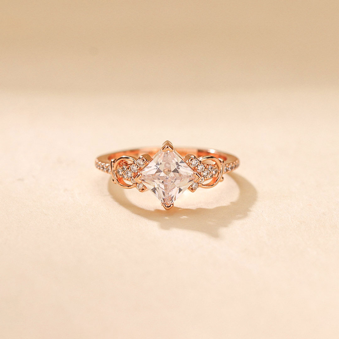 A self-Reminder You are still enough-Cut Moissanite Ring
