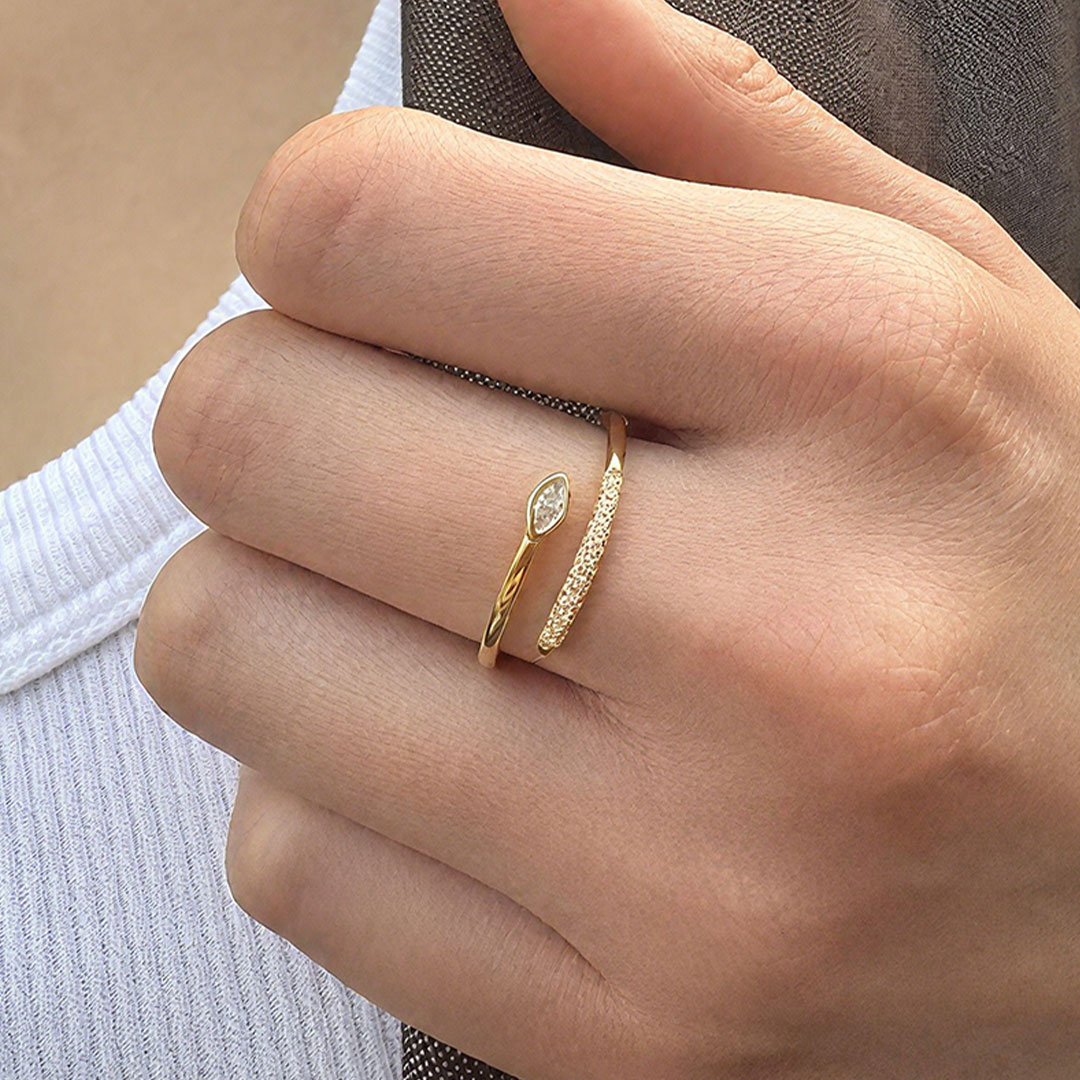 It is ok to not be ok-Marquise open ring