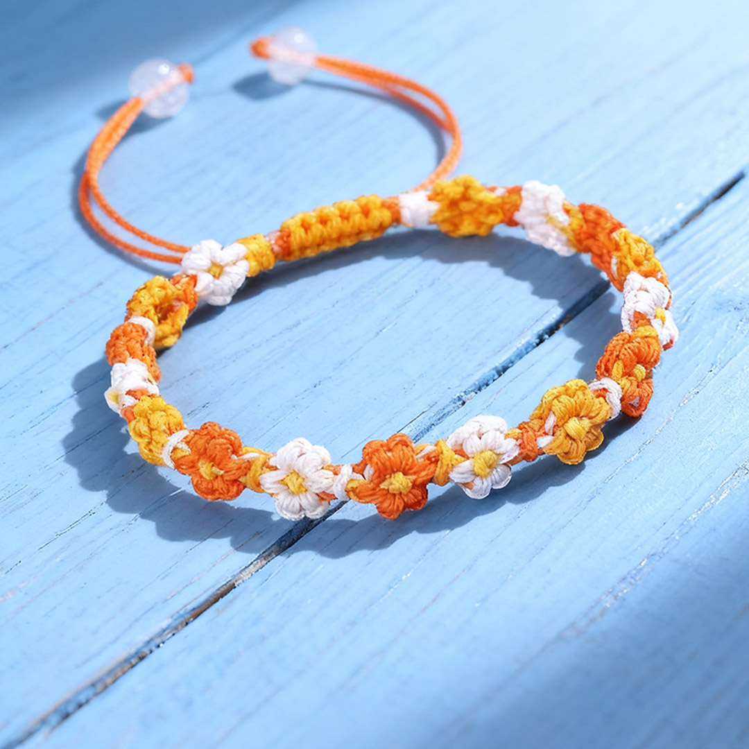 For memorial-Daisy Braided Bracelet