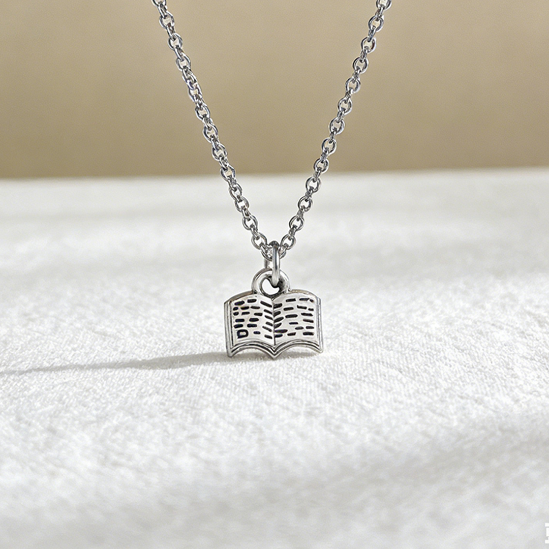 Open Book Necklace