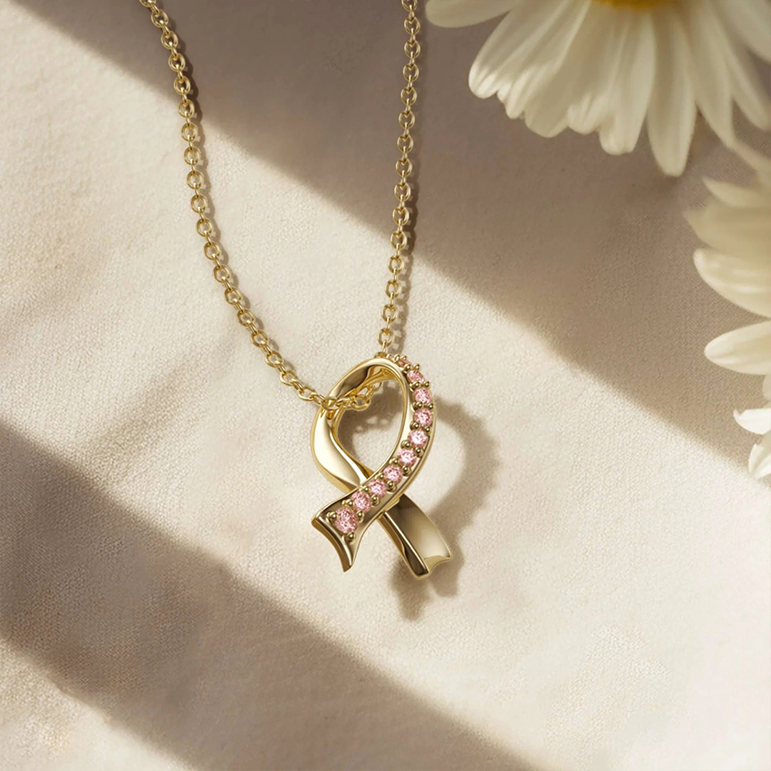 Breast Cancer Awareness-Pink Ribbon Necklace