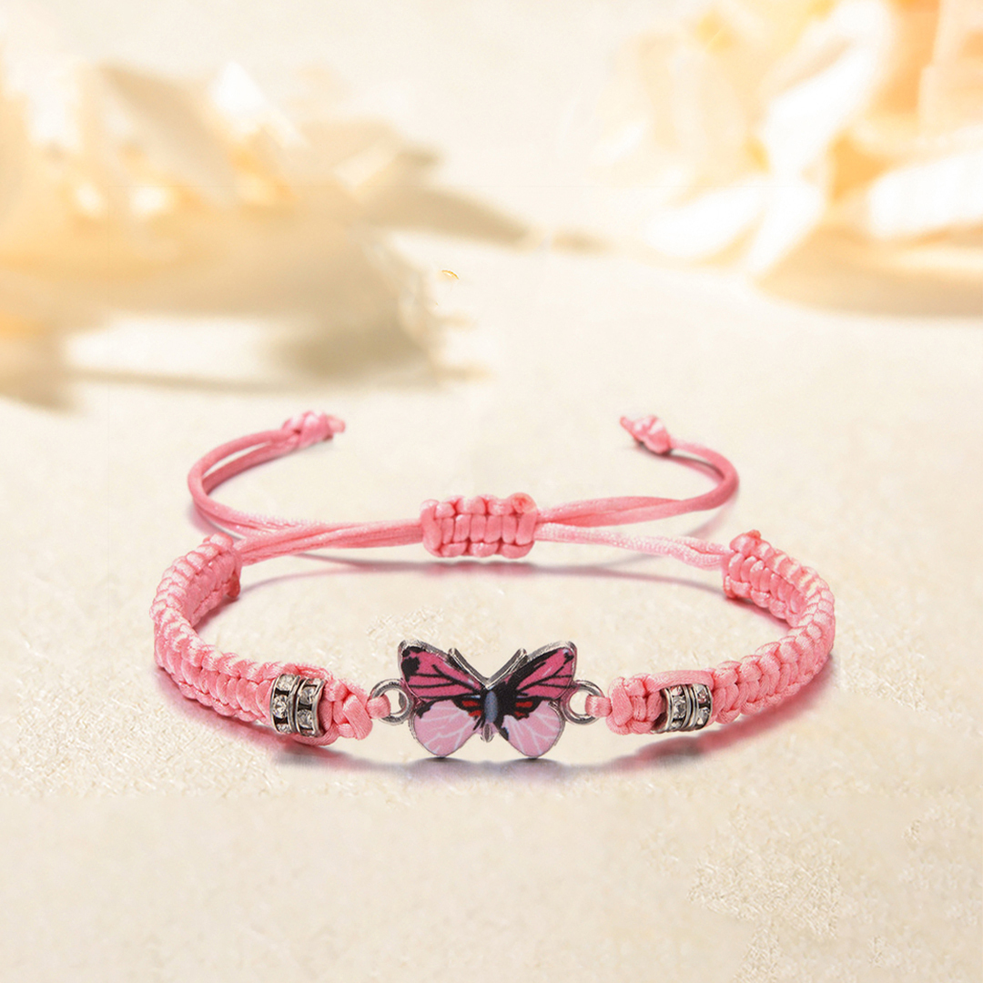 Breast Cancer Awareness Butterfly Bracelet