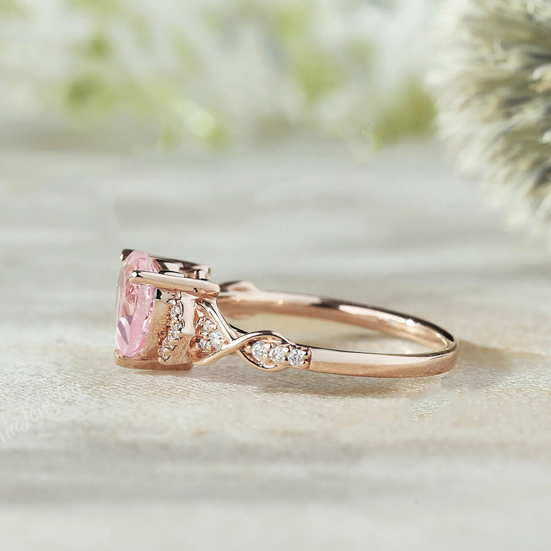 Breast Cancer Awareness Pink Diamond Ring