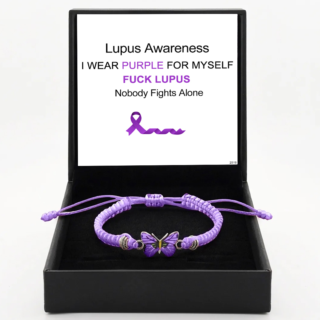 Lupus Awareness Awareness Butterfly Bracelet