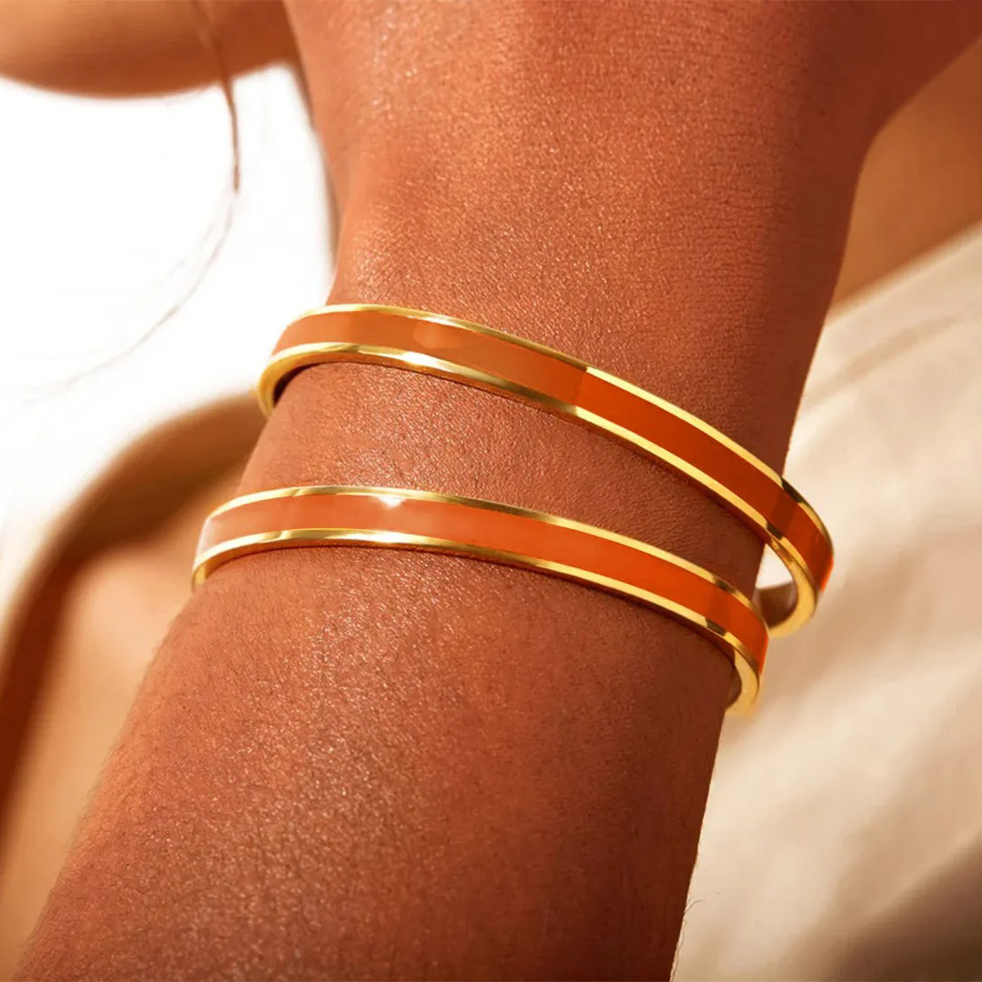 Multiple Sclerosis Awareness-For Myself Orange Color Bangle
