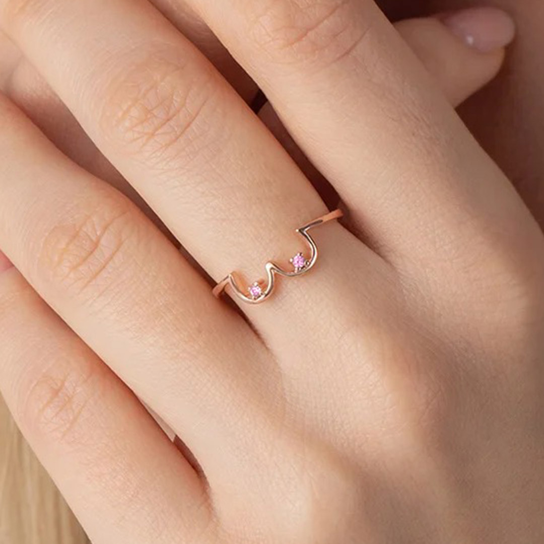 Breast Cancer Awareness-Pink Diamond Boobs Ring
