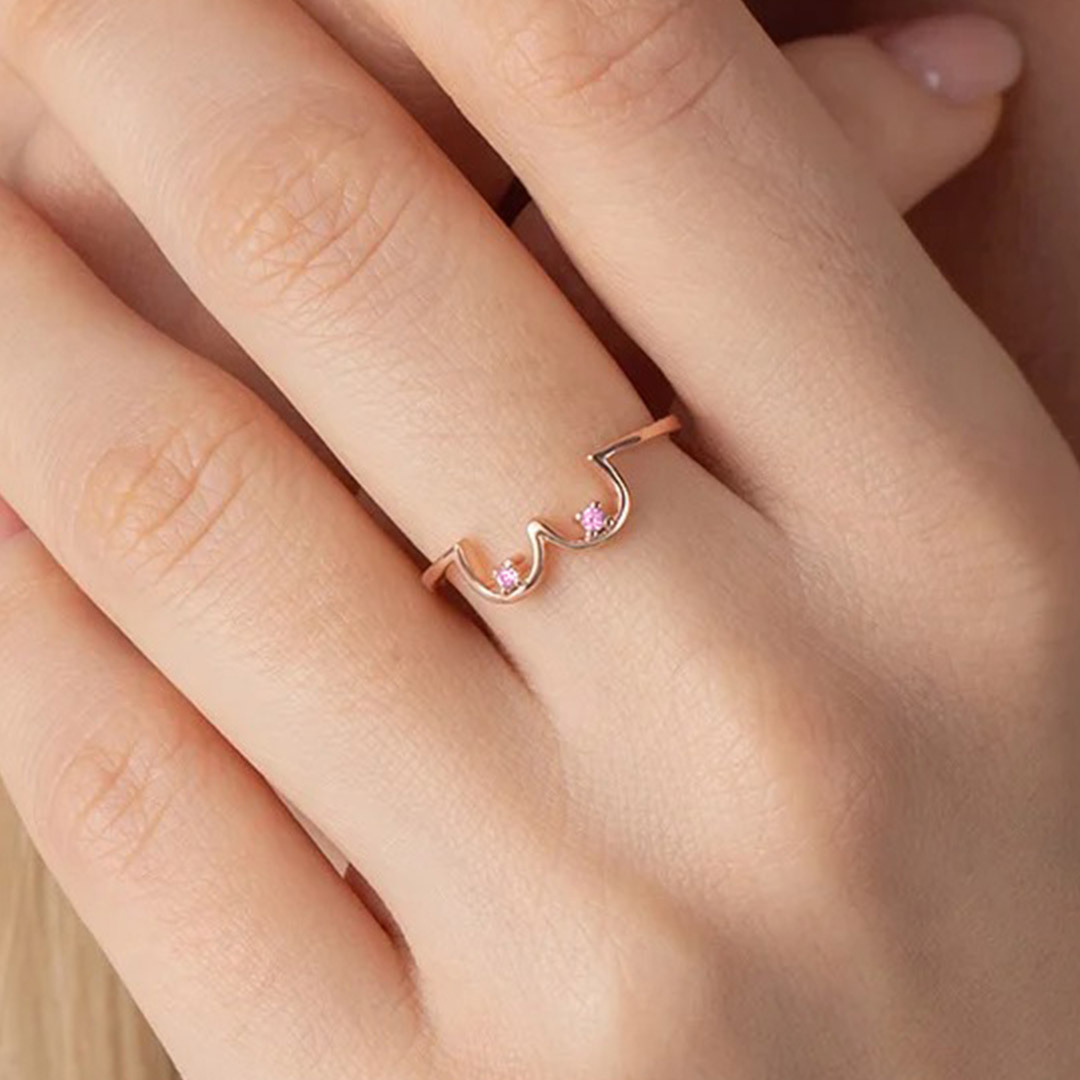 Breast Cancer Awareness-Pink Diamond Boobs Ring