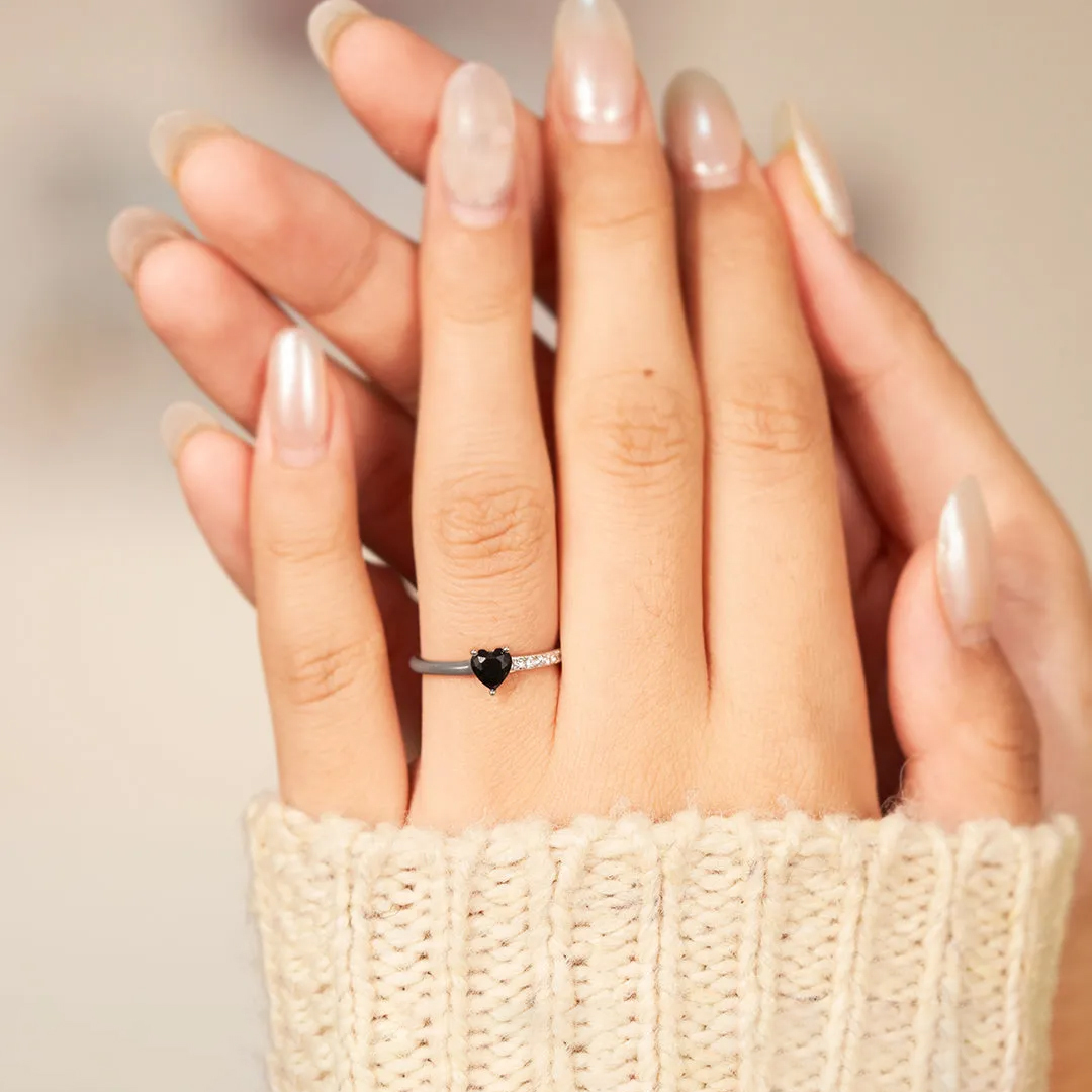 For Friends - Best bitches in heart & soul Half Diamond Ring