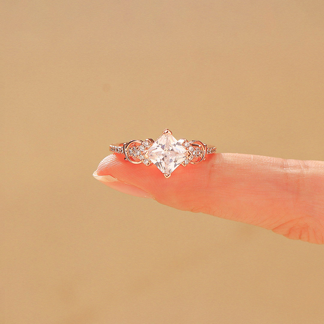 A self-Reminder You are still enough-Cut Moissanite Ring