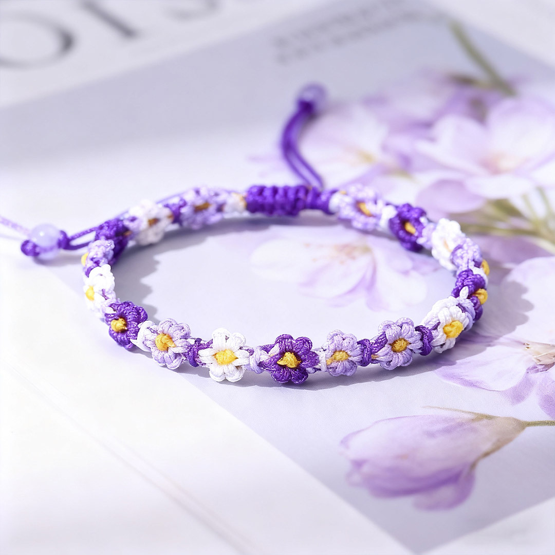 For memorial-Daisy Braided Bracelet