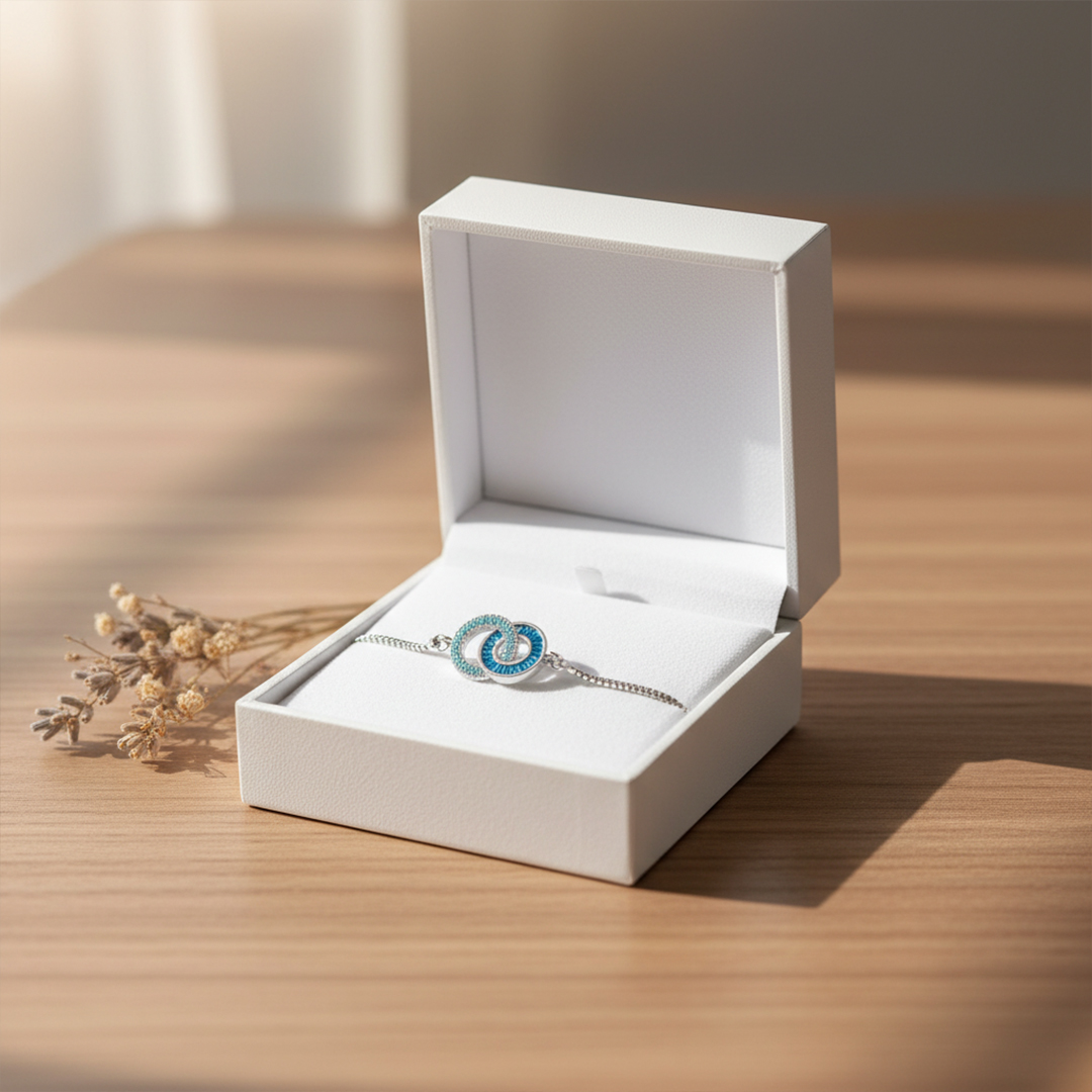 Mother & Daughter Customized Birthstones Circle Bracelet