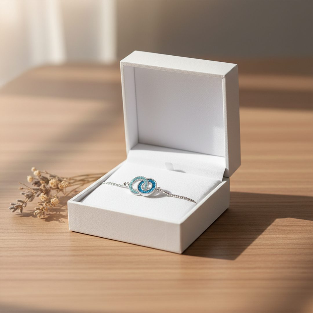 Mother & Daughter Customized Birthstones Circle Bracelet