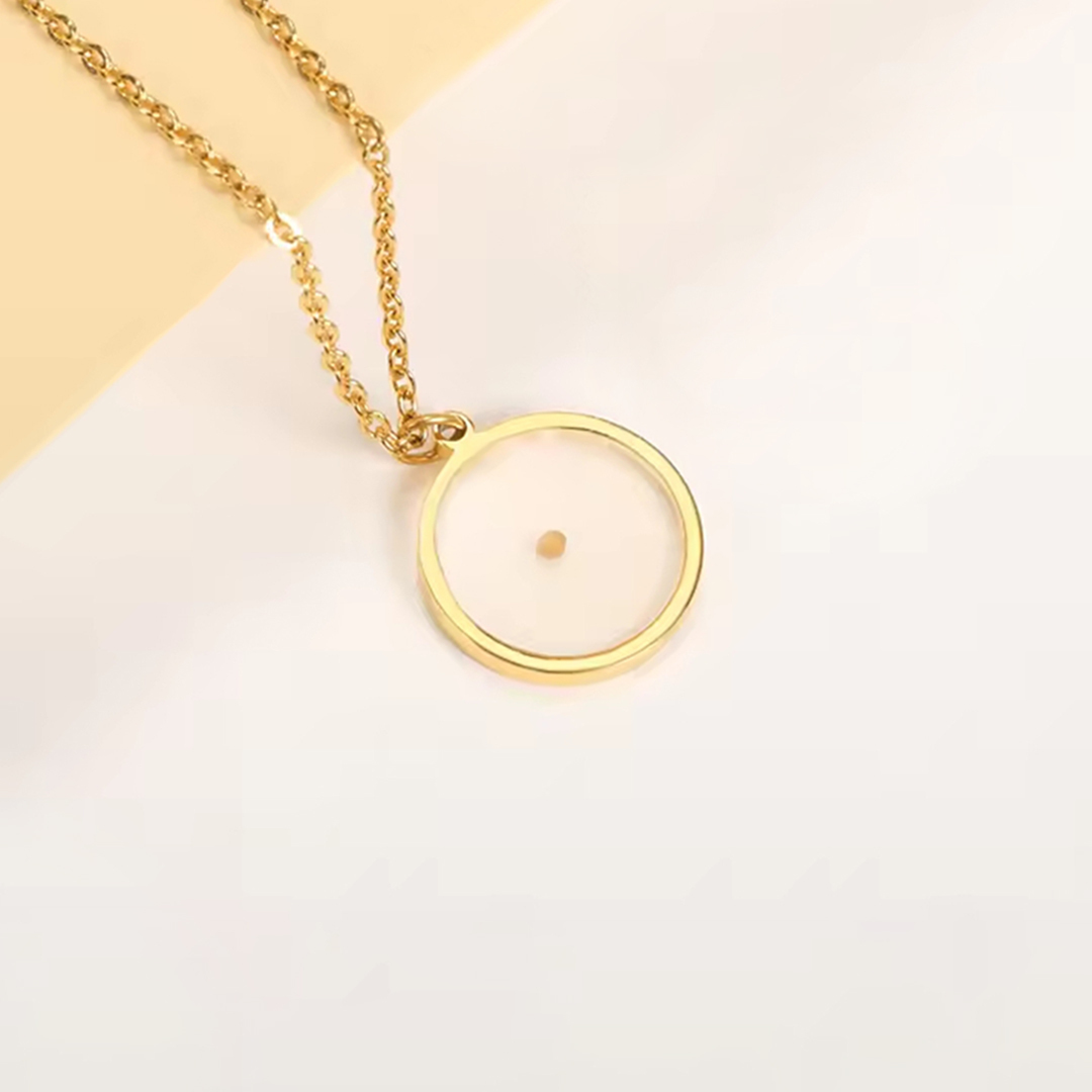 Miscarriage gift, round pendant necklace for mother, comfort memorial loss female sympathy inspirational jewelry