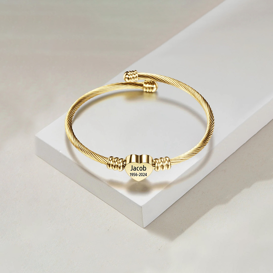 For Memorial - Missing you always Custom Name and Date Bracelet