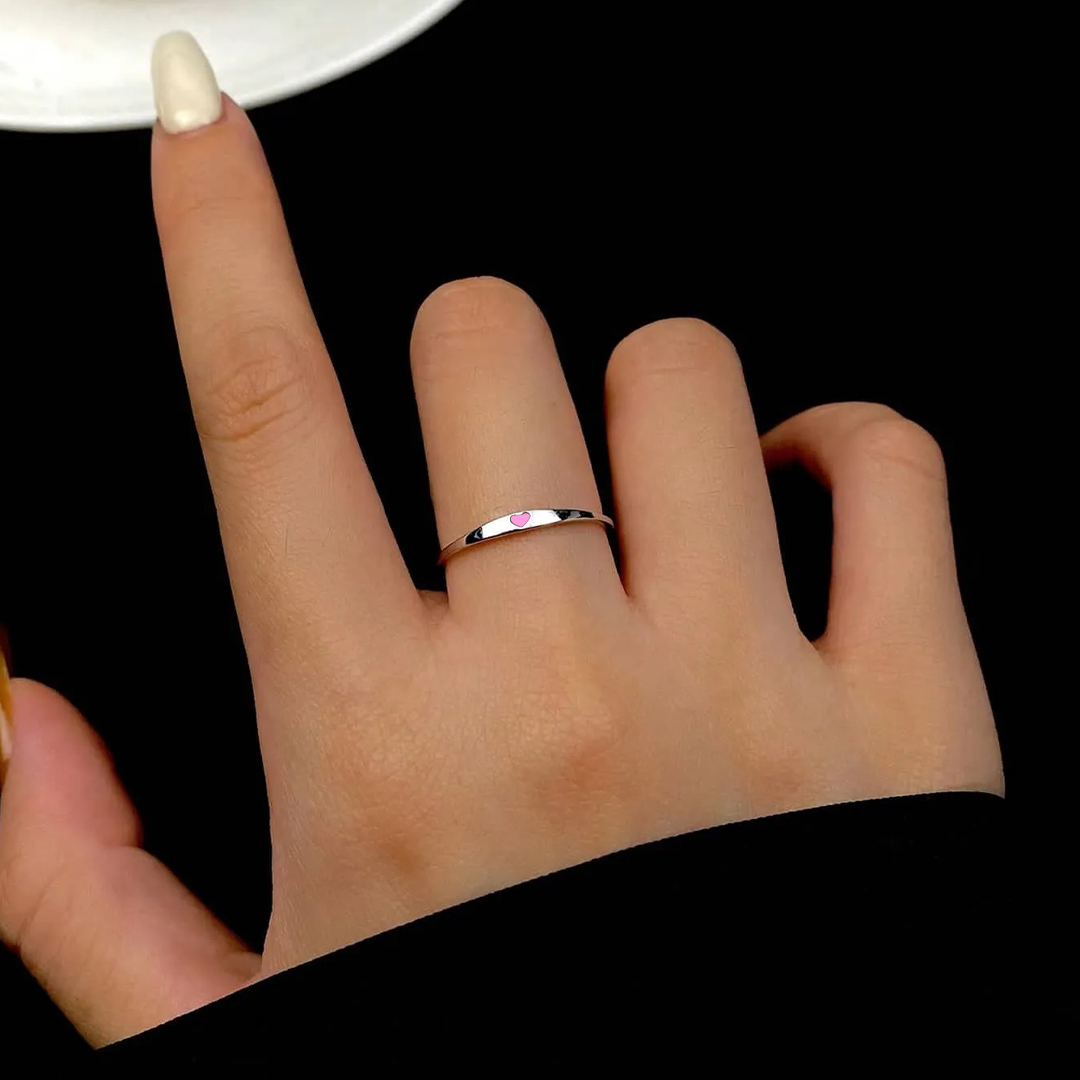 Breast Cancer Awareness I wear pink for myself heart thin ring