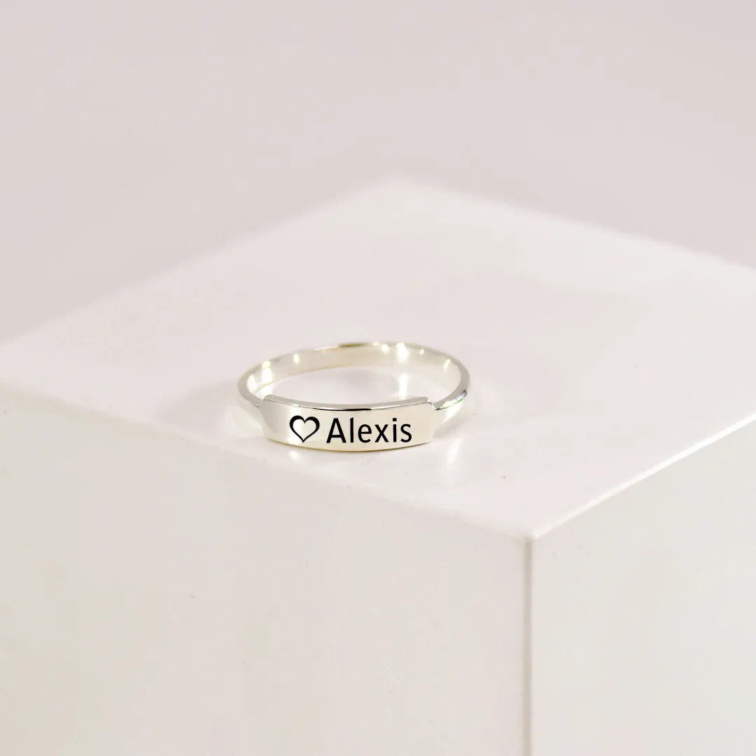 I am a mother to a son with wings- Love name customized horizontal ring