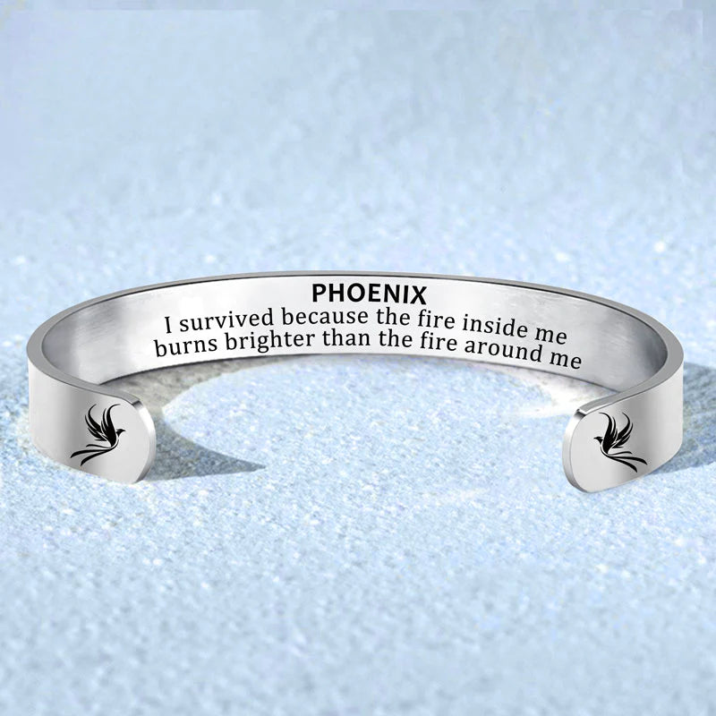 The Fire Inside Me  Burns Brighter Than The Fire Around Me Pheonix Bold Bracelet