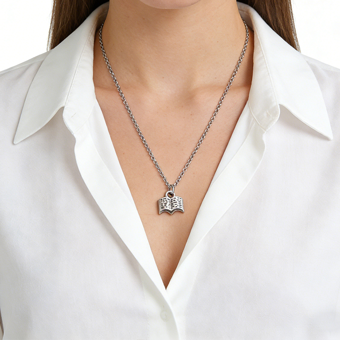 Open Book Necklace