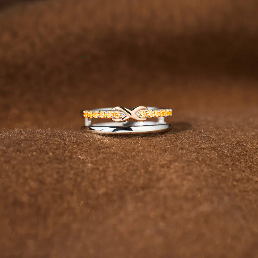 Acute Myeloid Leukemia Awareness Orange Infinity Ring