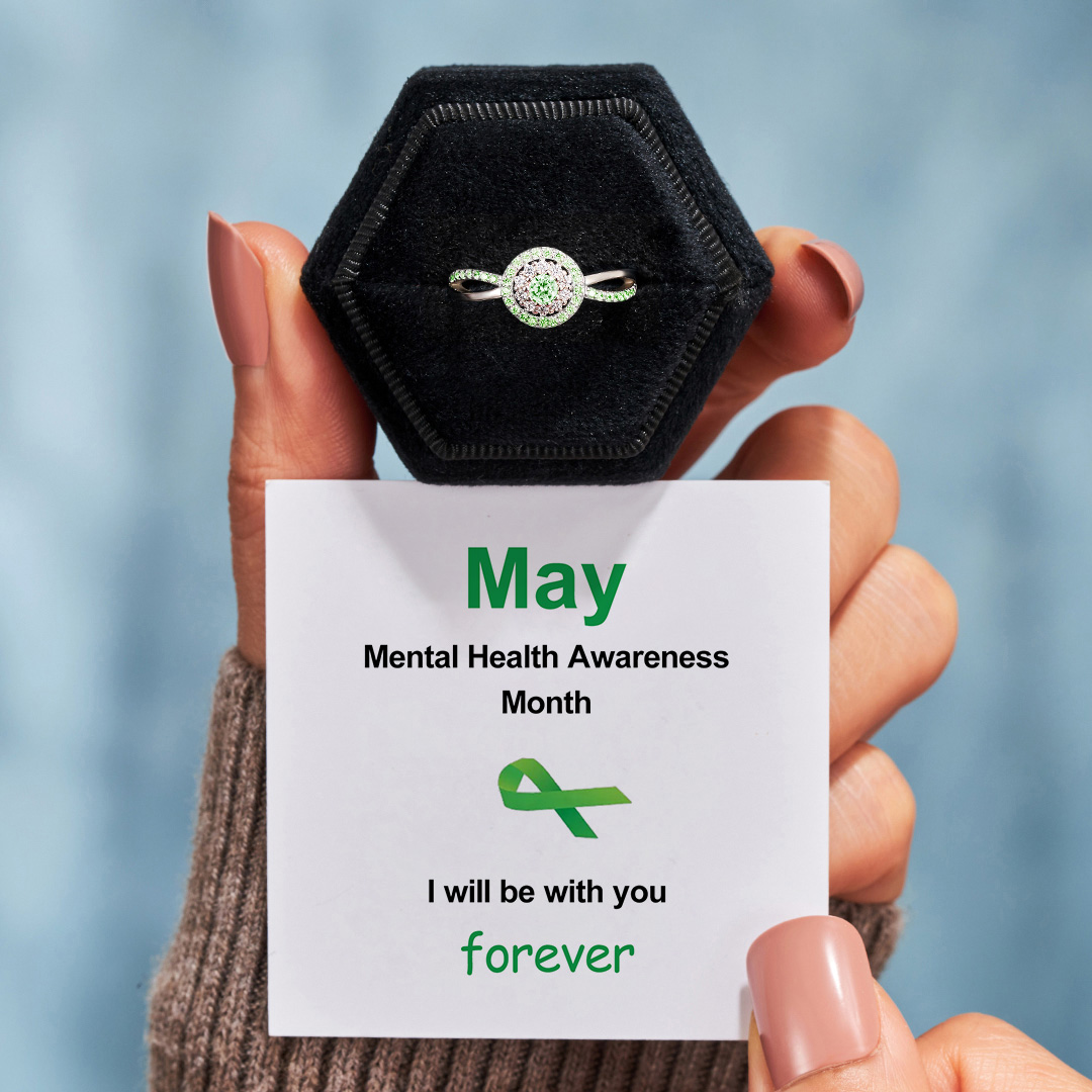 I will be with you forever-Green Circle Ring