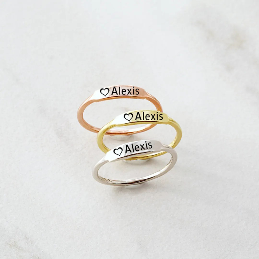 I am a mother to a son with wings- Love name customized horizontal ring