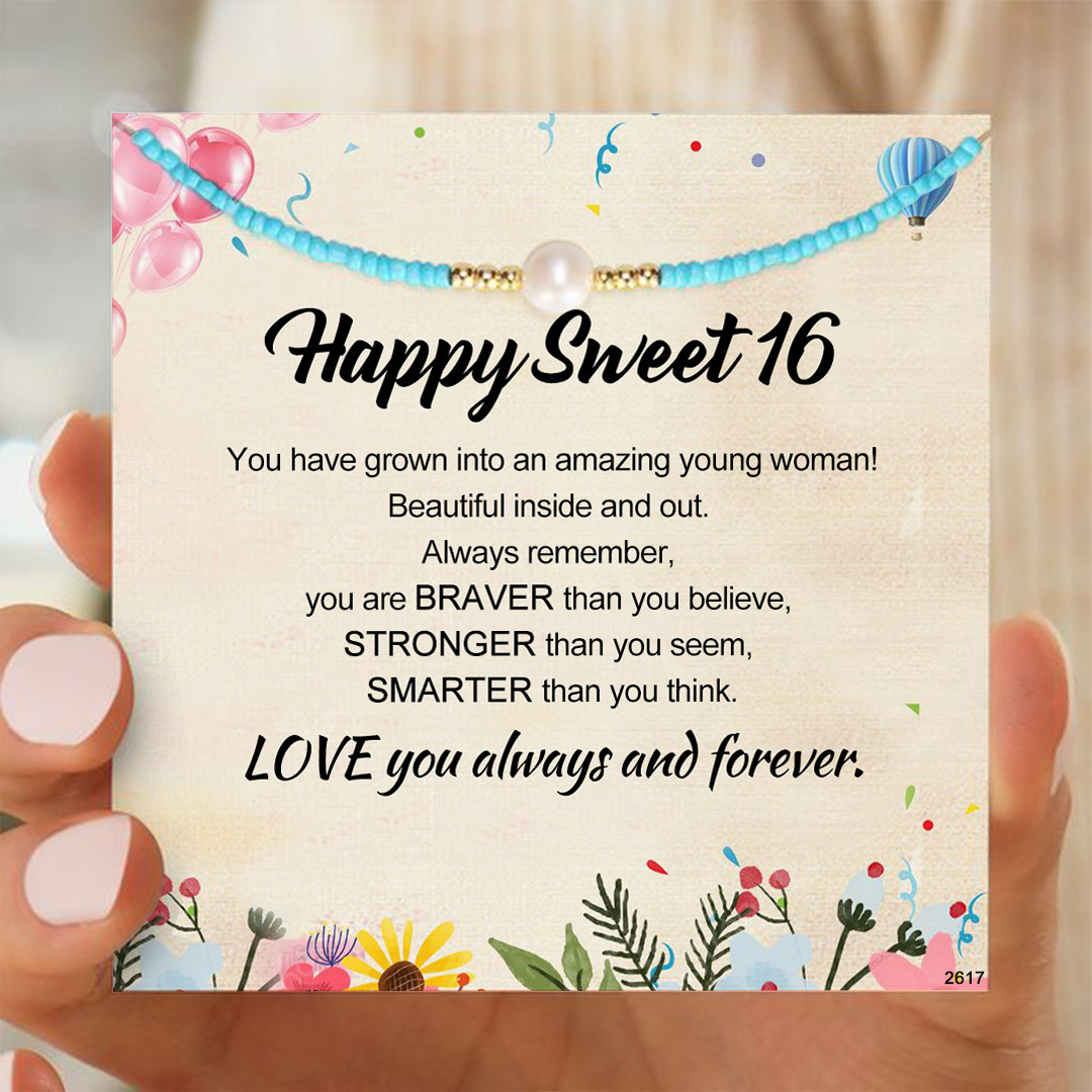 Happy Sweet 16-Love you always and forever freshwater pearl necklace