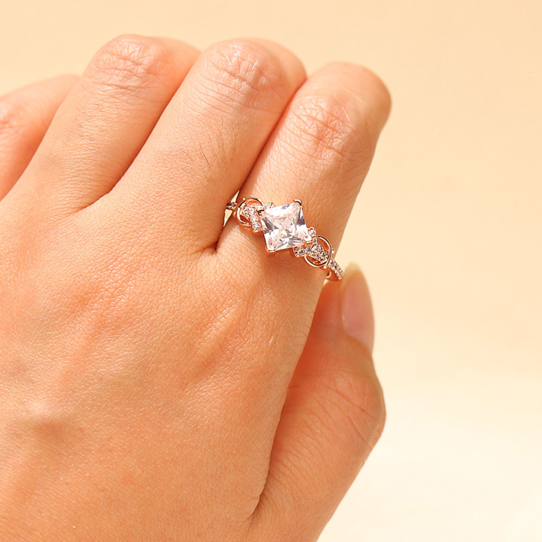A self-Reminder You are still enough-Cut Moissanite Ring