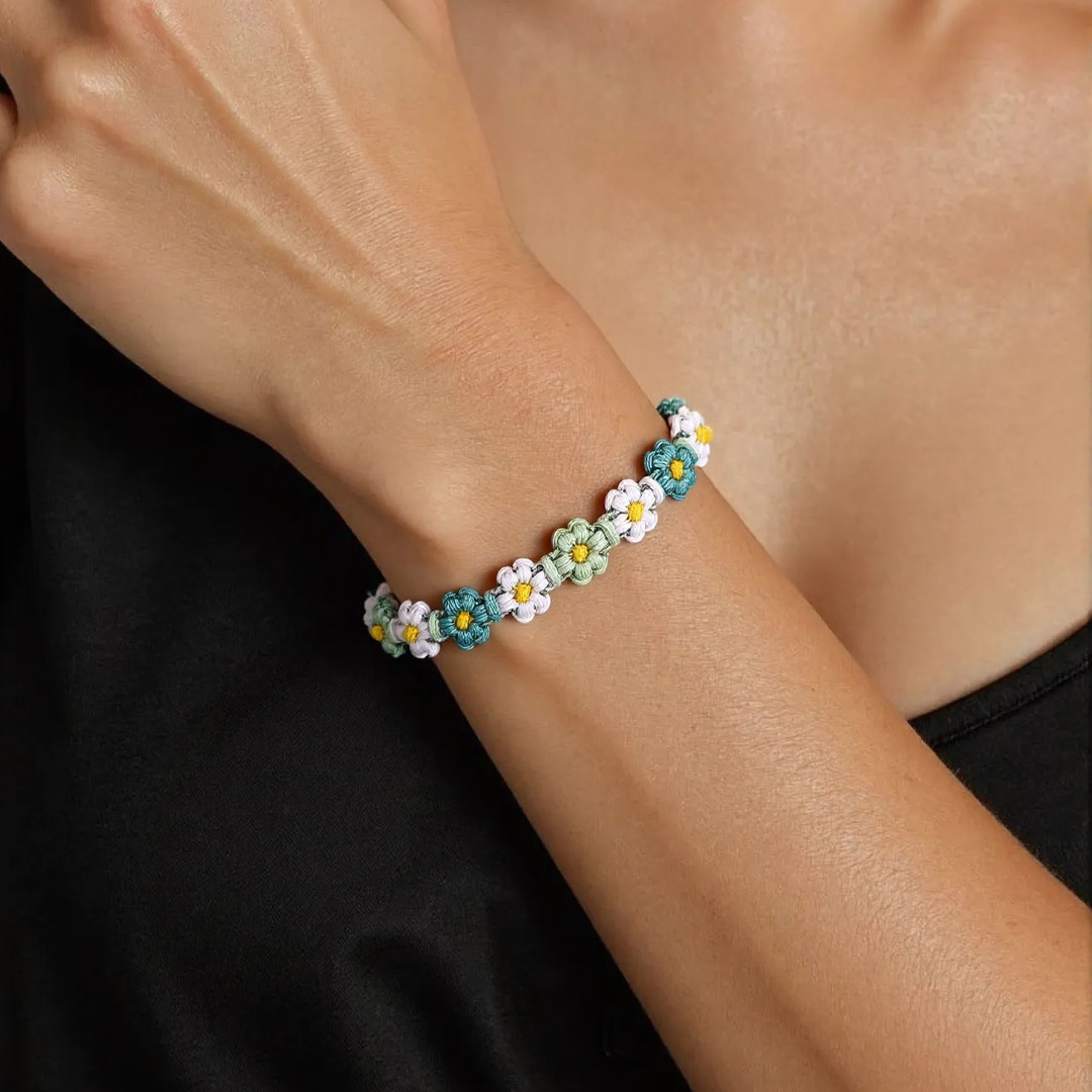 For memorial-Daisy Braided Bracelet
