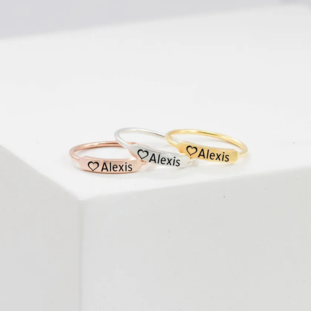 I am a mother to a son with wings- Love name customized horizontal ring