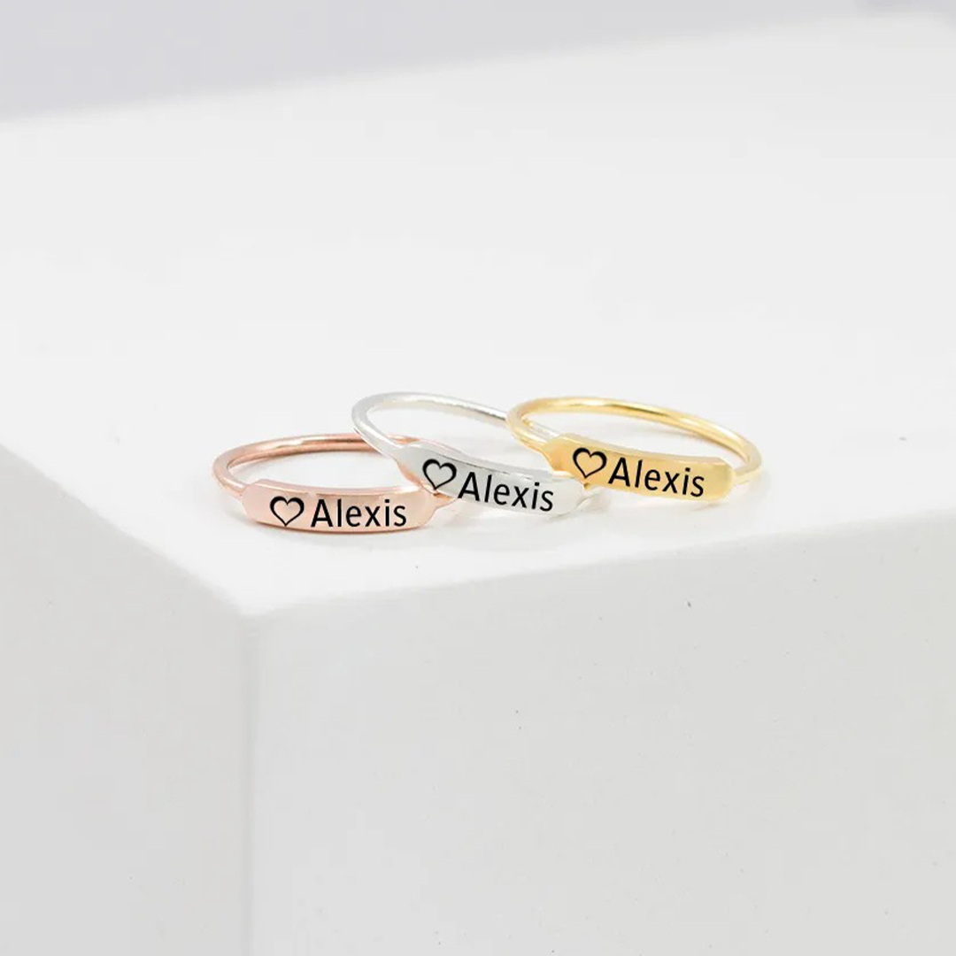 I am a mother to a son with wings- Love name customized horizontal ring
